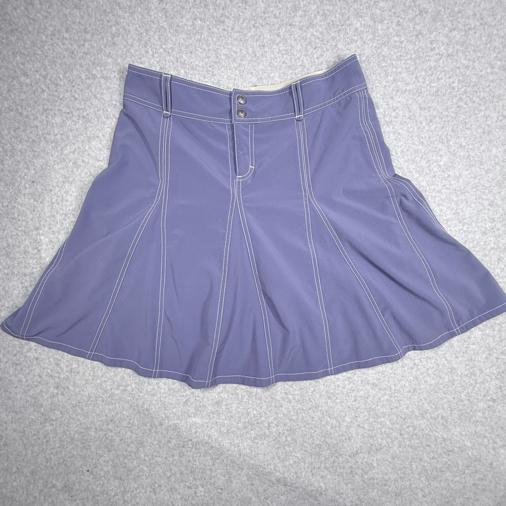 Athleta Skort Women 8 Purple Excellent Pleated Activewear Contrast Stitching - Picture 4 of 12